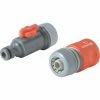 GARDENA 1989-20 Raccord Des Tuyaux D'eau Orange, Gris 2 Pièce(s), Raccord De Tuyau