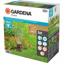 GARDENA Complete Set Pipeline Avec Oscillating Sprinkler, Robinet
