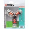 GARDENA Nécessaire De Dérivation En Y Pour Arrosage 13 Mm (1/2) Et 15 Mm (5/8), Raccord De Tuyau